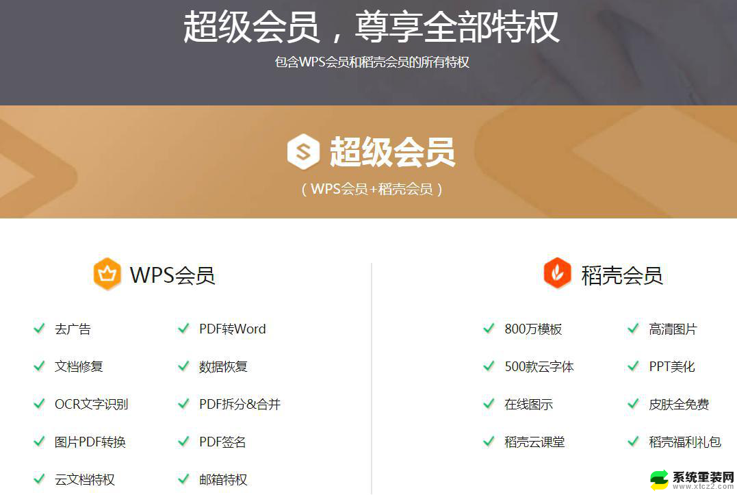 稻壳会员和wps会员有什么区别 稻壳会员和wps会员的优惠区别