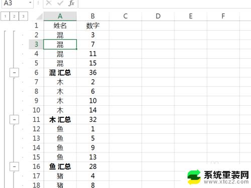 excel默认汇总方式 Excel默认方式进行分类汇总的步骤