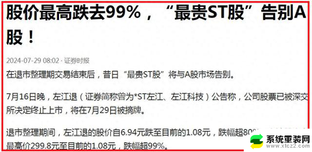 最贵ST股”退市：“中国英伟达”的可耻落幕，股民遗憾告别